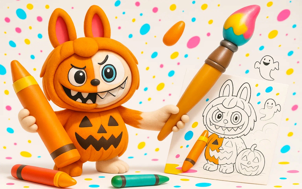 Halloween Labubu Coloring & Drawing Game