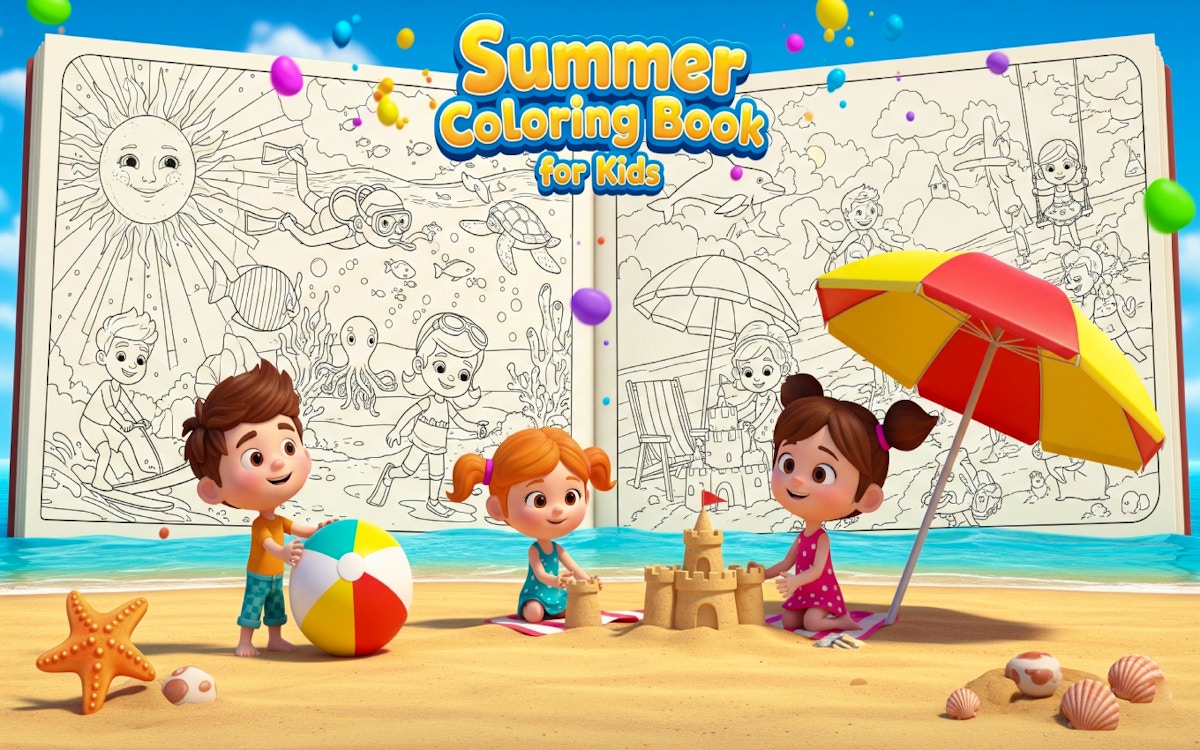 Summer Coloring Book for Kids
